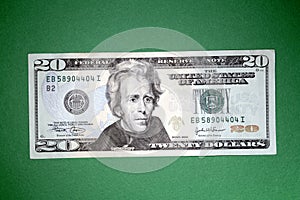 U.S. twenty dollar bill photo