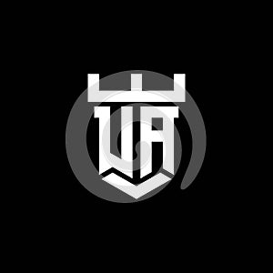 UA Logo Letter Castle Shape Style