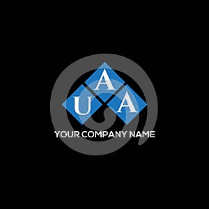 UAA letter logo design on BLACK background. UAA creative initials letter logo concept. UAA letter design