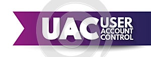 UAC User Account Control - helps prevent malware from damaging a PC and helps organizations deploy a better-managed desktop,