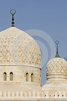 UAE Dubai architectural detail of the domes of the Jumeirah Mosque