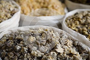 UAE Dubai frankincense and other spices for sale in the spice souq in Deira