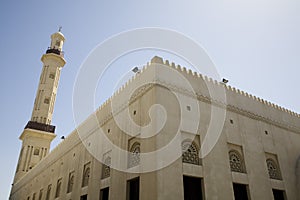 UAE Dubai The Grand Mosque and minaret in Bur Dubai