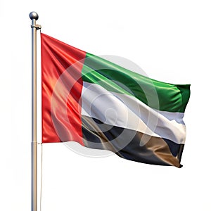 UAE flag flapping