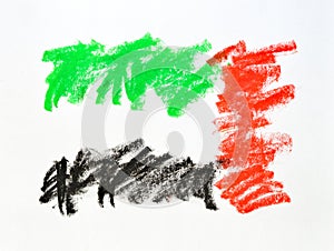 UAE flag scribble