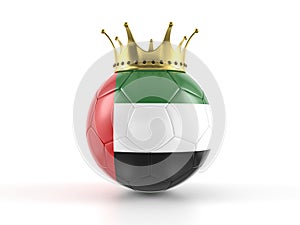 UAE flag soccer ball with crown