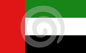 UAE national flag in exact proportions - Vector