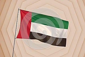 UAE national flag with gradient background