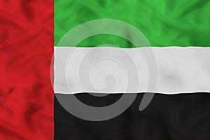 UAE national flag with waving fabric photo