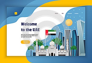 UAE Travel Concept Banner