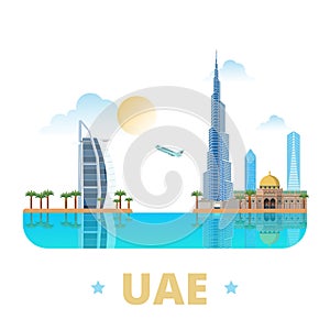 UAE United Arab Emirates country design template F
