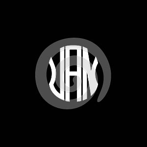 UAN letter logo abstract creative design.