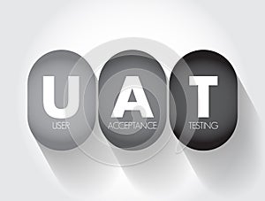 UAT - User Acceptance Testing is defined as testing the software by the user or client to determine whether it can be accepted or