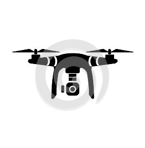 Drone copter. Photo and video drone icon photo