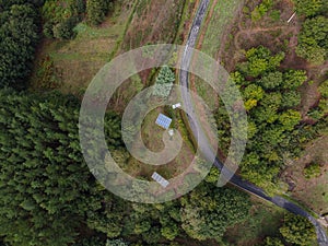 UAV Drone Inspecting Solar Panels