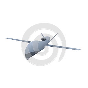 UAV. Unmanned military aircraft. Drone, vector illustration