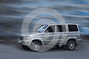 UAZ Patriot silver car.