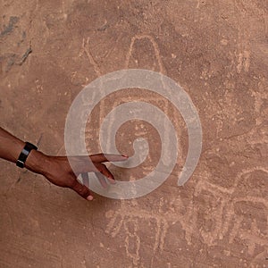 Petroglyphs in the Sahara photo