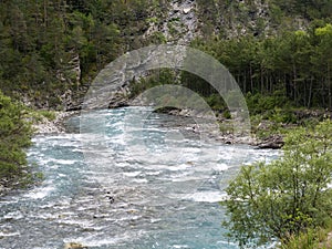 Ubaye river, French Alps photo