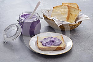 ube halaya purple yam jam toast