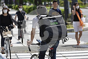Uber Eats driver in Tokyo