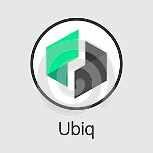 Ubiq - Digital Currency Symbol. photo