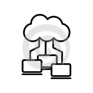 Ubiquitous computing icon, vector illustration
