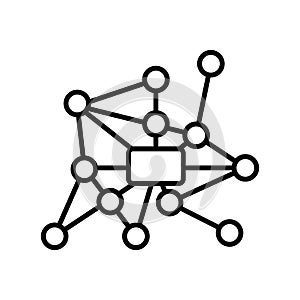 Ubiquitous computing icon, vector illustration