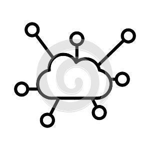 Ubiquitous computing icon, vector illustration