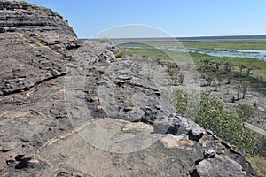 Ubirr rock art site in Kakadu National Park Northern Territory of Australia