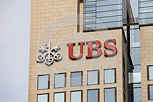 UBS Bank Logo on the OpernTurm Building