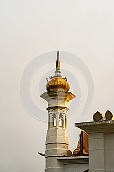 Ubudiah Mosque minaret during sunrise at Kuala Kangsar, Perak, Malaysia