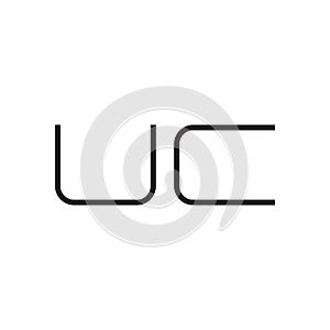 uc initial letter vector logo icon