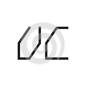 uc initial letter vector logo icon