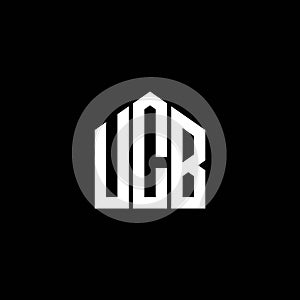 UCB letter logo design on BLACK background. UCB creative initials letter logo concept. UCB letter design.UCB letter logo design on