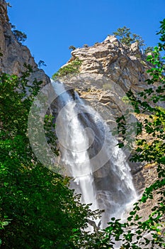 Uchan-su falls on mountain Ah-Petri in Crimea