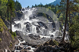 Uchar waterfall is the largest waterfall in the Altai mountains.