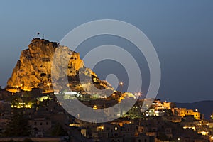 Uchisar castle in Cappacocia, Nevsehir, Turkey