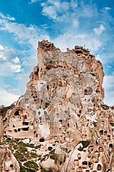 Uchisar Castle, Cappadocia, Nevsehir Province, Central Anatolia,Turkey photo