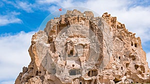 Uchisar castle. Cappadocia, Nevsehir Province, Turkey