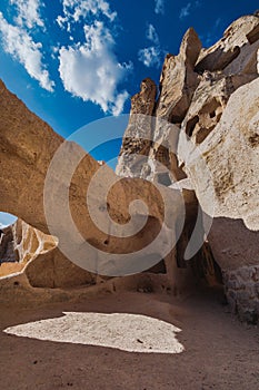 Uchisar Castle and town, Cappadocia, Central Anatolia,