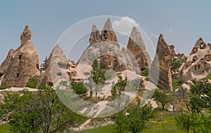 Uchisar caves in Cappadocia