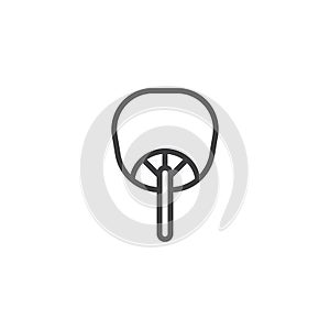 Uchiwa fan outline icon