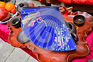 Uchiwa fixed hand fan ogi sensu Shan Asia