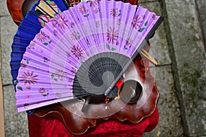 Uchiwa fixed hand fan ogi sensu Shan Asia