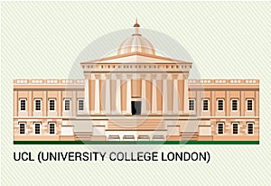 UCL. University College London. Vector Illustration.