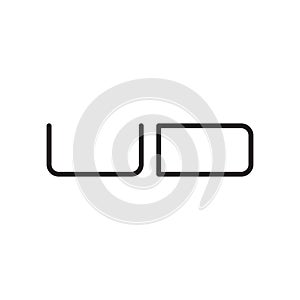 ud initial letter vector logo icon