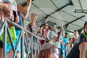 UDAWALAWE, SRI LANKA : 21 NOV 2019 : Sri Lankan elephant refugee camp.