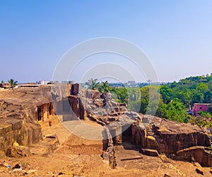 Udayagiri and Khandagiri Caves, formerly called Kattaka Caves or Cuttack caves, are partly natural and partly artificial caves of photo