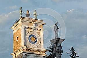 Udine, the clock tower